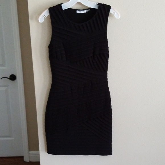 Black dress, pleated - Picture 1 of 3